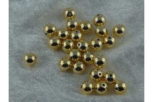 25 Perlen 8mm gold